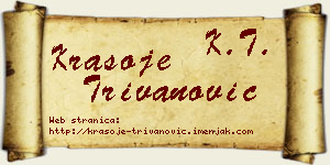 Krasoje Trivanović vizit kartica